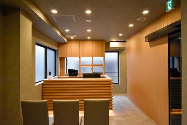 「荏原町駅前メンタルクリニック」受付